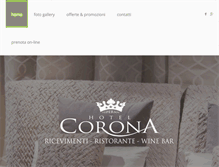 Tablet Screenshot of hotelcorona.fg.it