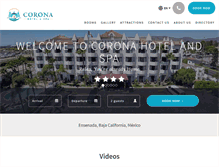 Tablet Screenshot of hotelcorona.com.mx